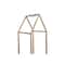 Hello Honey® 55.8" Gold Finish Metal House-Shaped Fire Wood Holder with Handle